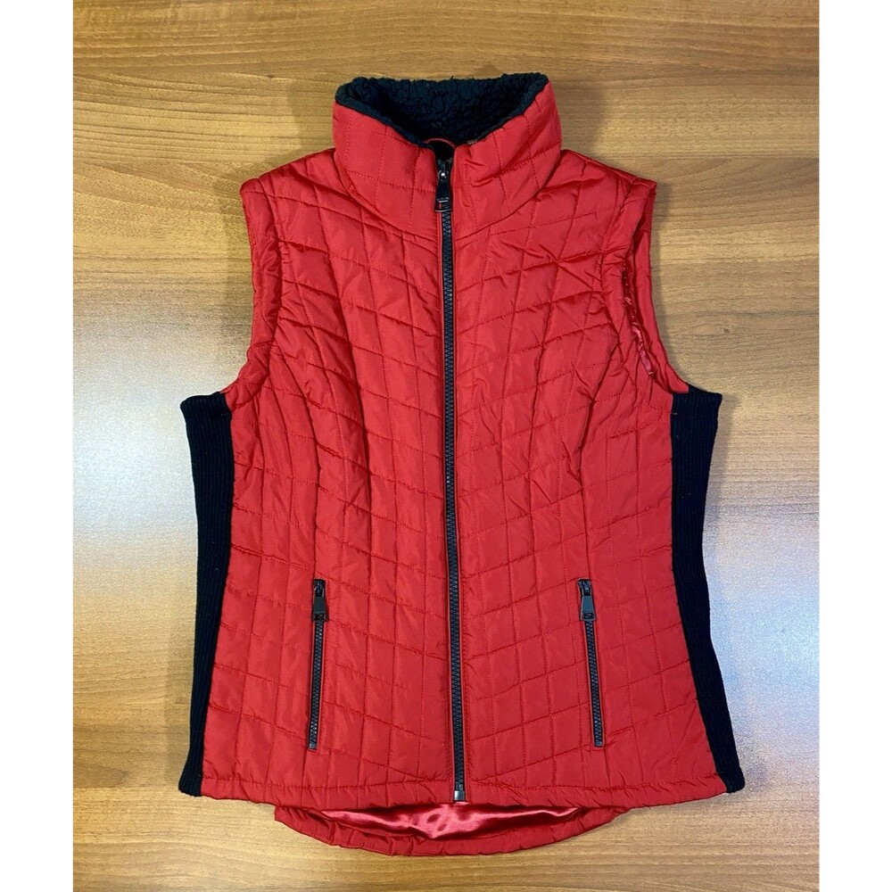 Calvin Klein Quilted Puffer Vest Women’s M Performance Red